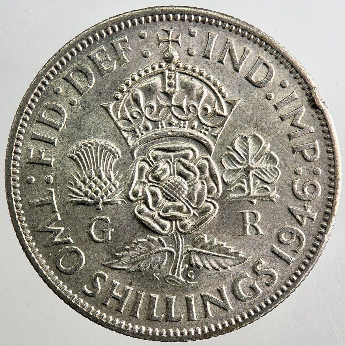 1946 George VI Florin Silver Coin | Very High Grade | a8114