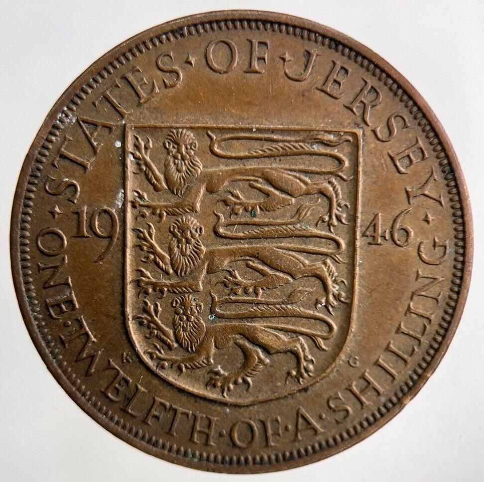 1946 Jersey One Twelfth Of A Shilling 1/12th Coin | Very High Grade