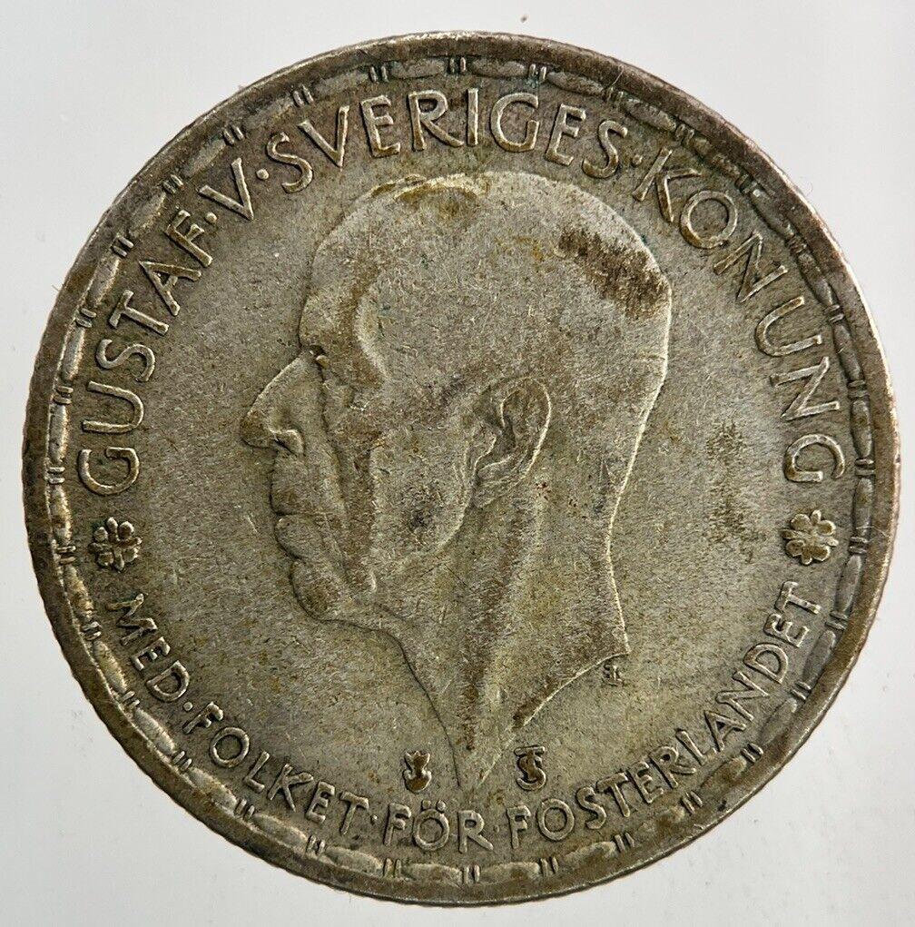 1946 Sweden 1 Krona Silver Coin | Fine Collectable Grade