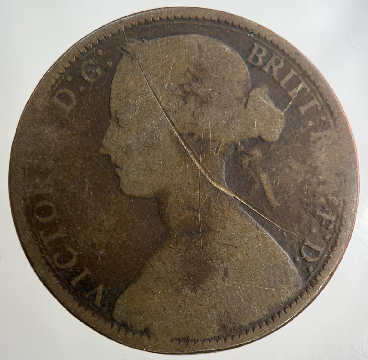 1873 Victoria One Penny Coin | Collectable Grade