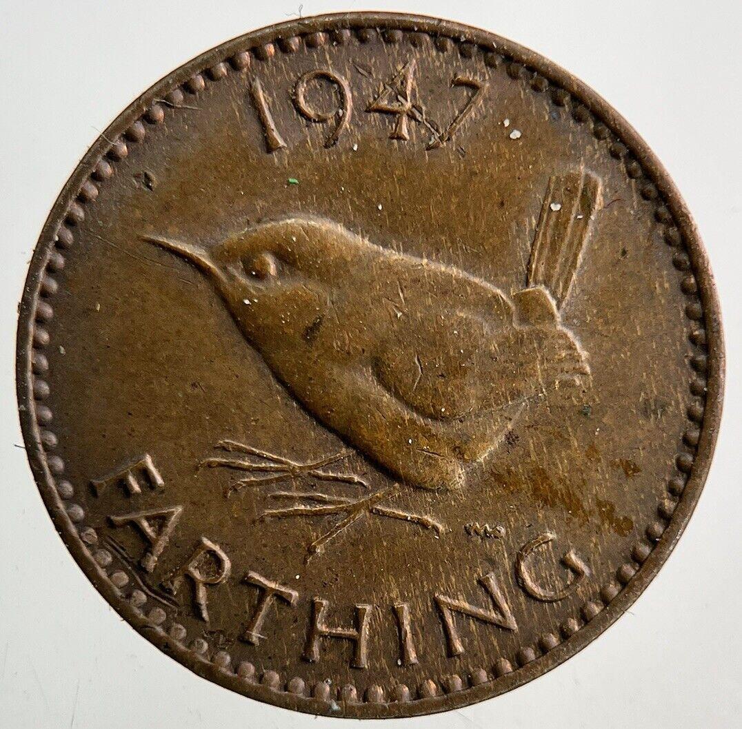 1947 George VI Wren Farthing Coin | Very High Grade