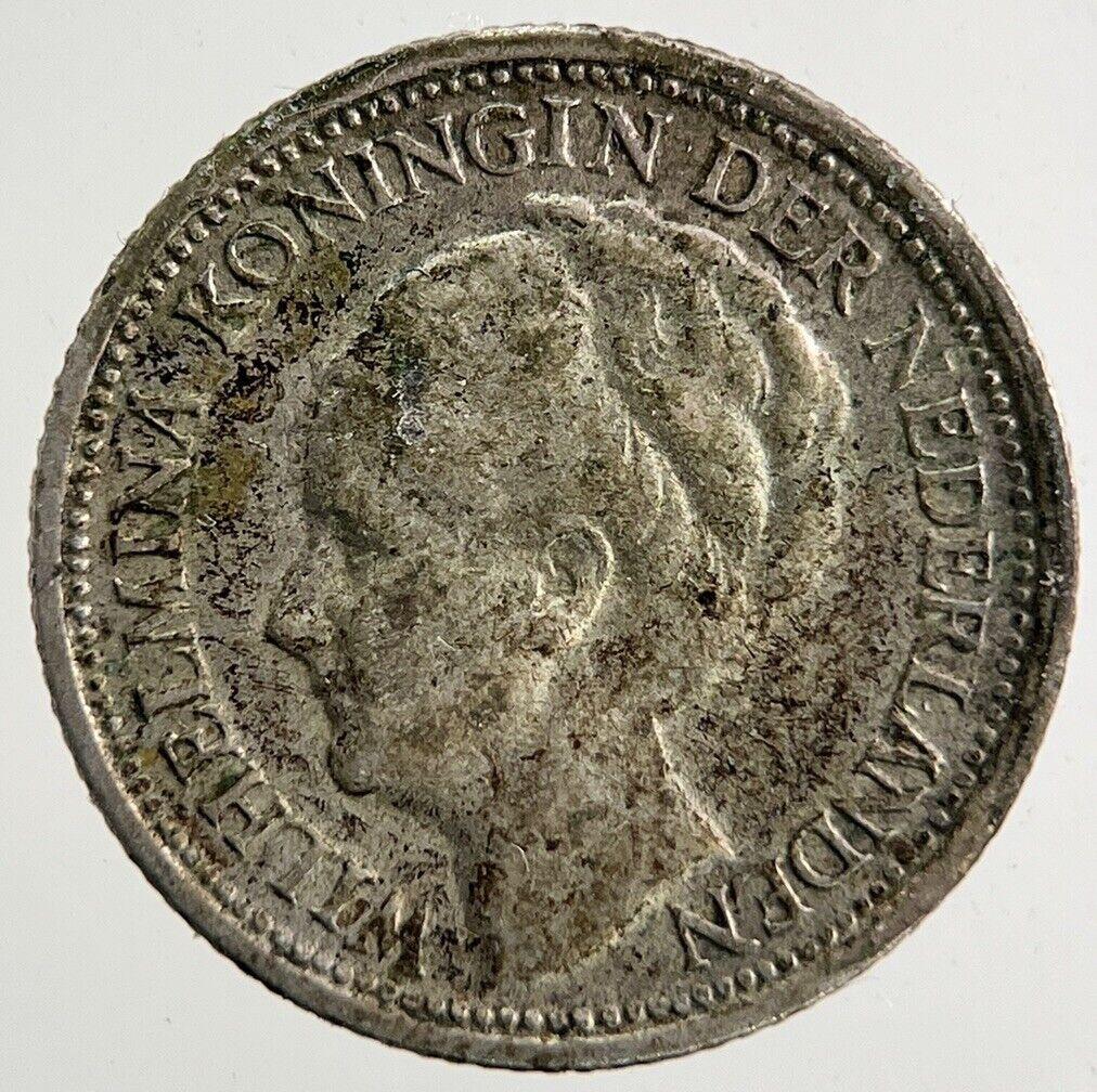 1947 Netherlands 1/10 Gulden Silver Coin | Fine Collectable Grade