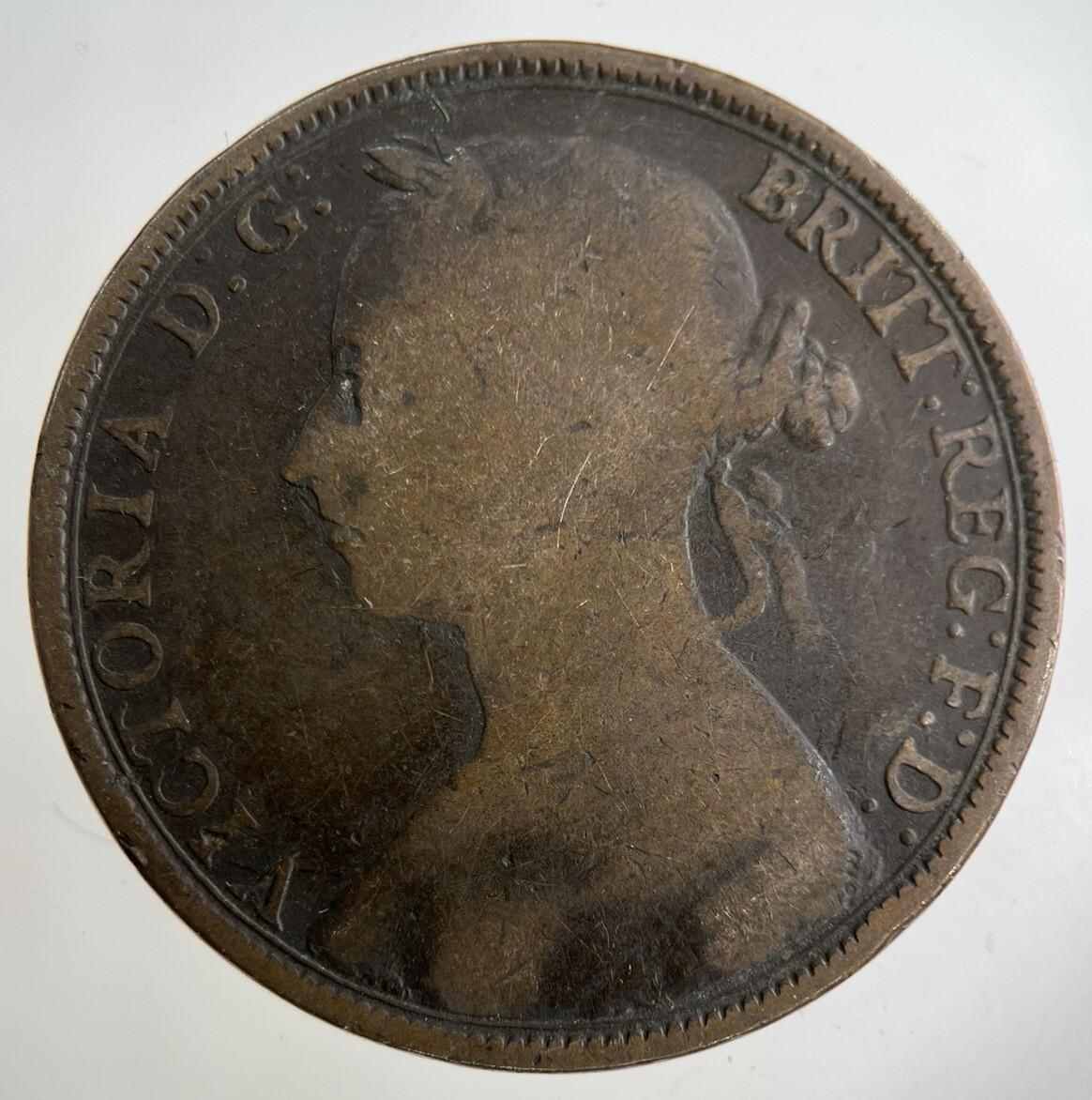 1891 Victoria One Penny Coin | Collectable Grade