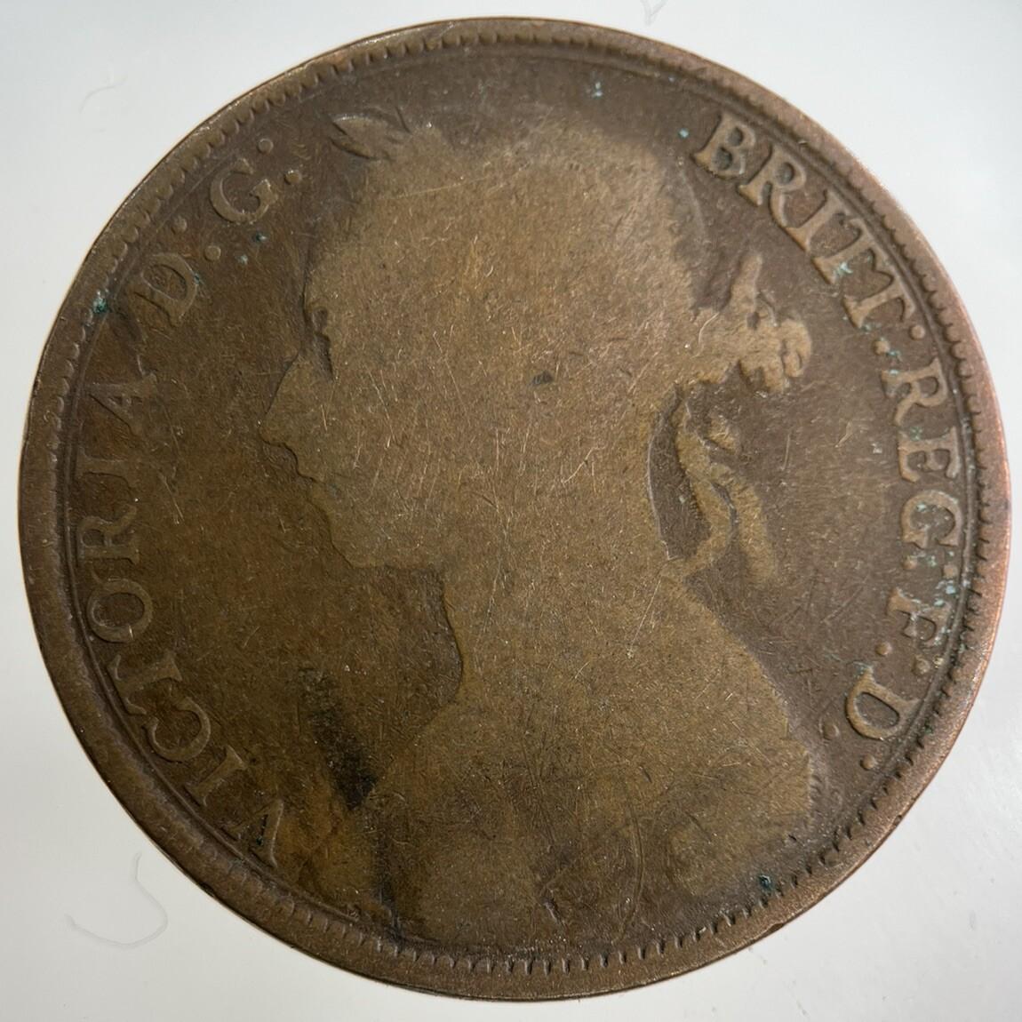1891 Victoria One Penny Coin | Collectable Grade