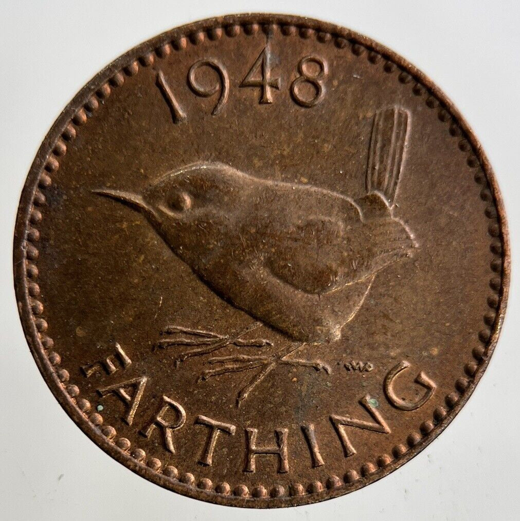 1948 George VI Wren Farthing Coin | Very High Grade