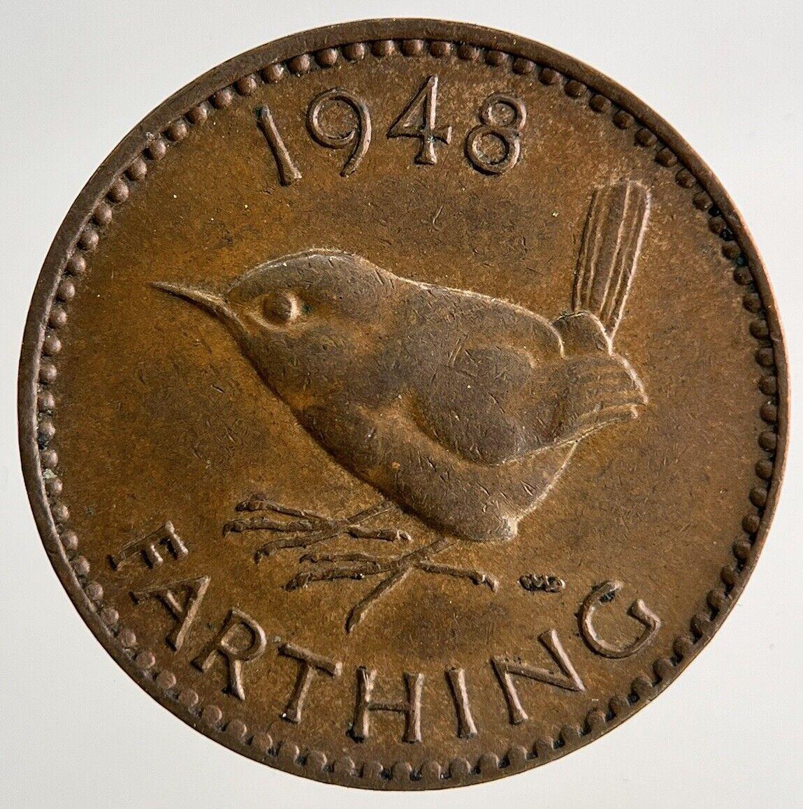 1948 George VI Wren Farthing Coin | Very High Grade