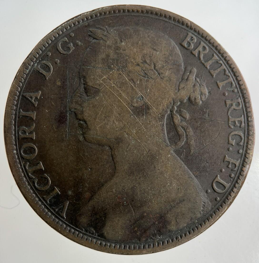 1889 Victoria One Penny Coin | Fine Collectable Grade