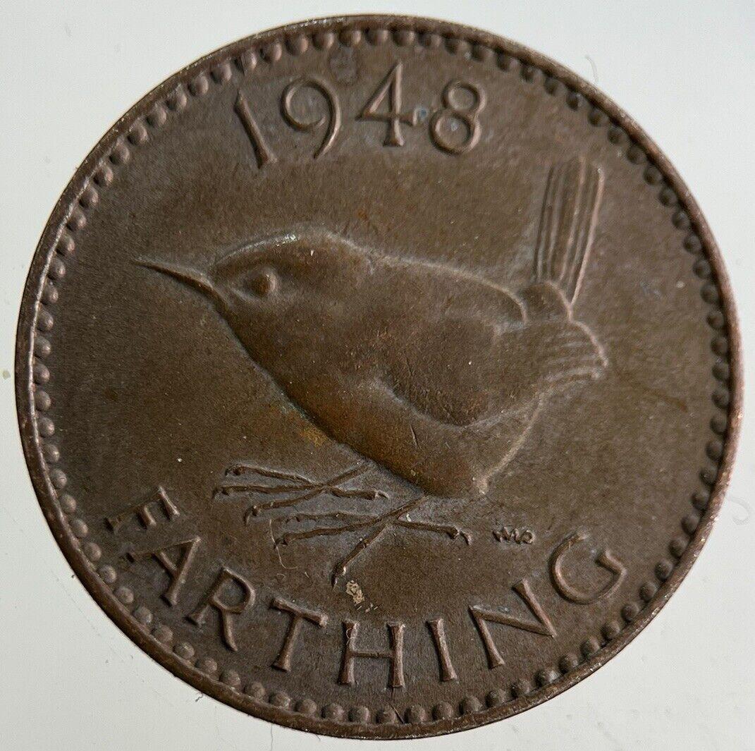 1948 George VI Wren Farthing Coin | Very High Grade