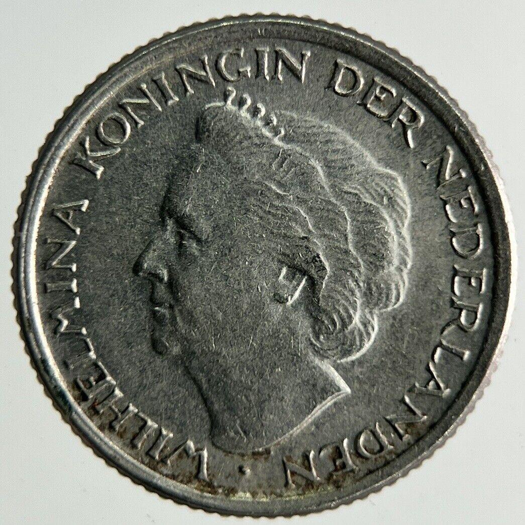 1948 Netherlands 10 Cents Silver Coin | Fine Collectable Grade