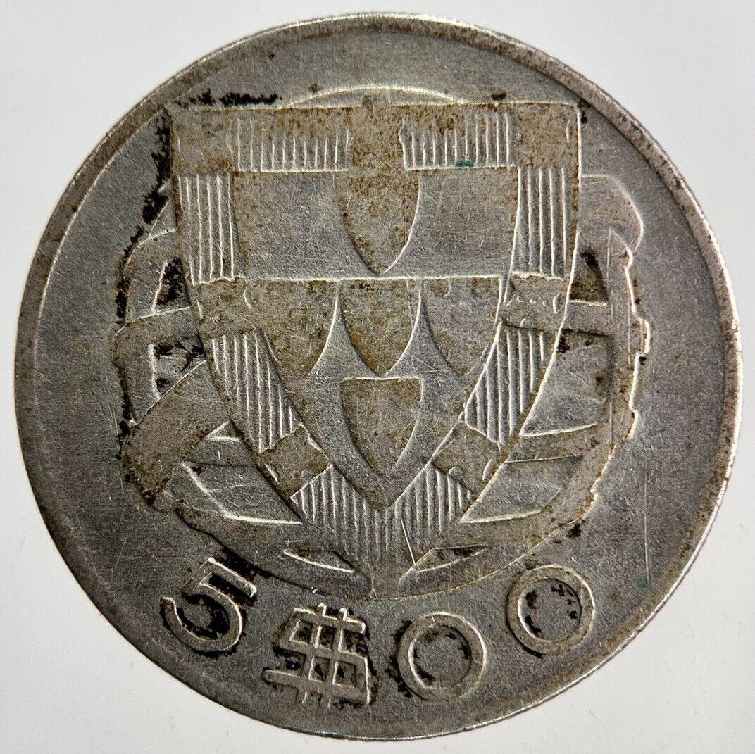 1948 Portugal 5 Escudos Silver Coin | Fine Collectable Grade