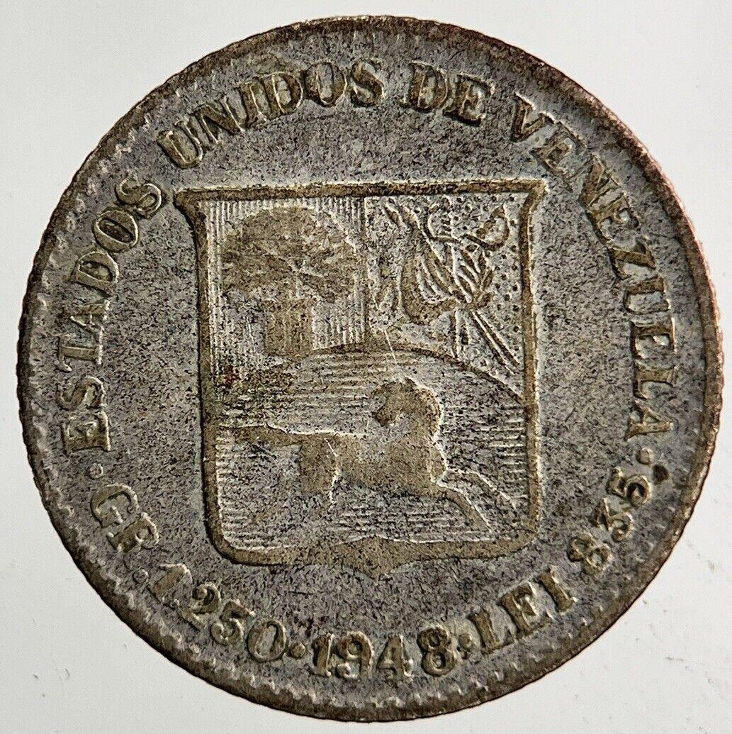 1948 Venezuela 25 Centimos Silver Coin | Collectable Grade