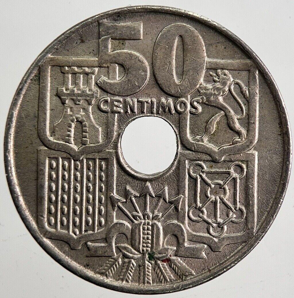 1949 Spain 50 Centimos Cents Coin | Fine Collectable Grade | a4749