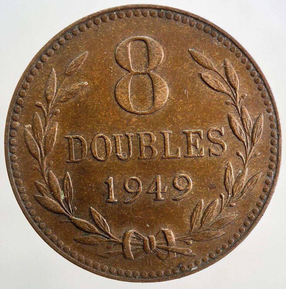 1949 Guernsey 8 Doubles Coin | Fine Collectable Grade