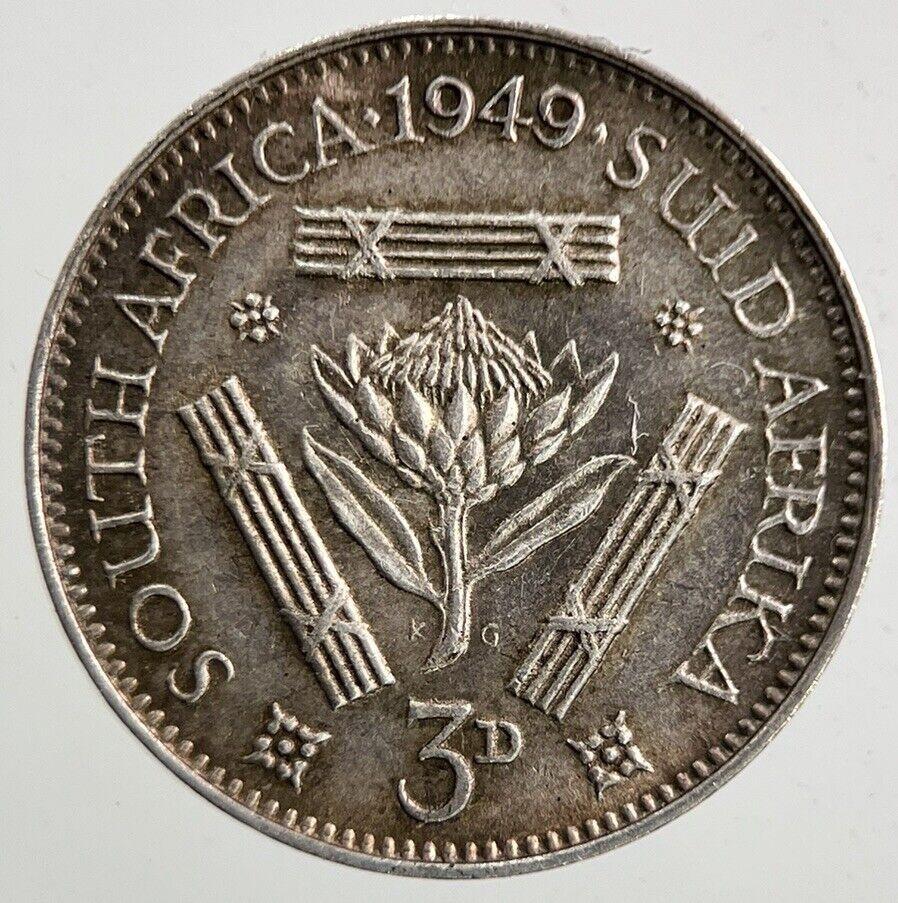 1949 South Africa Threepence Silver Coin | Very High Grade