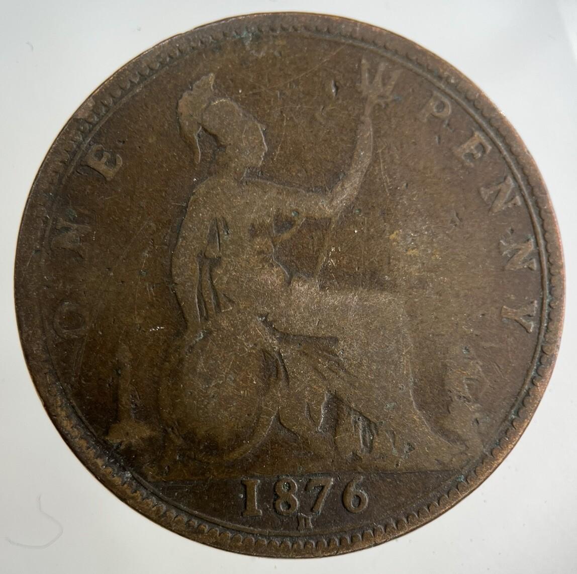 1876-H Victoria One Penny Coin | Collectable Grade