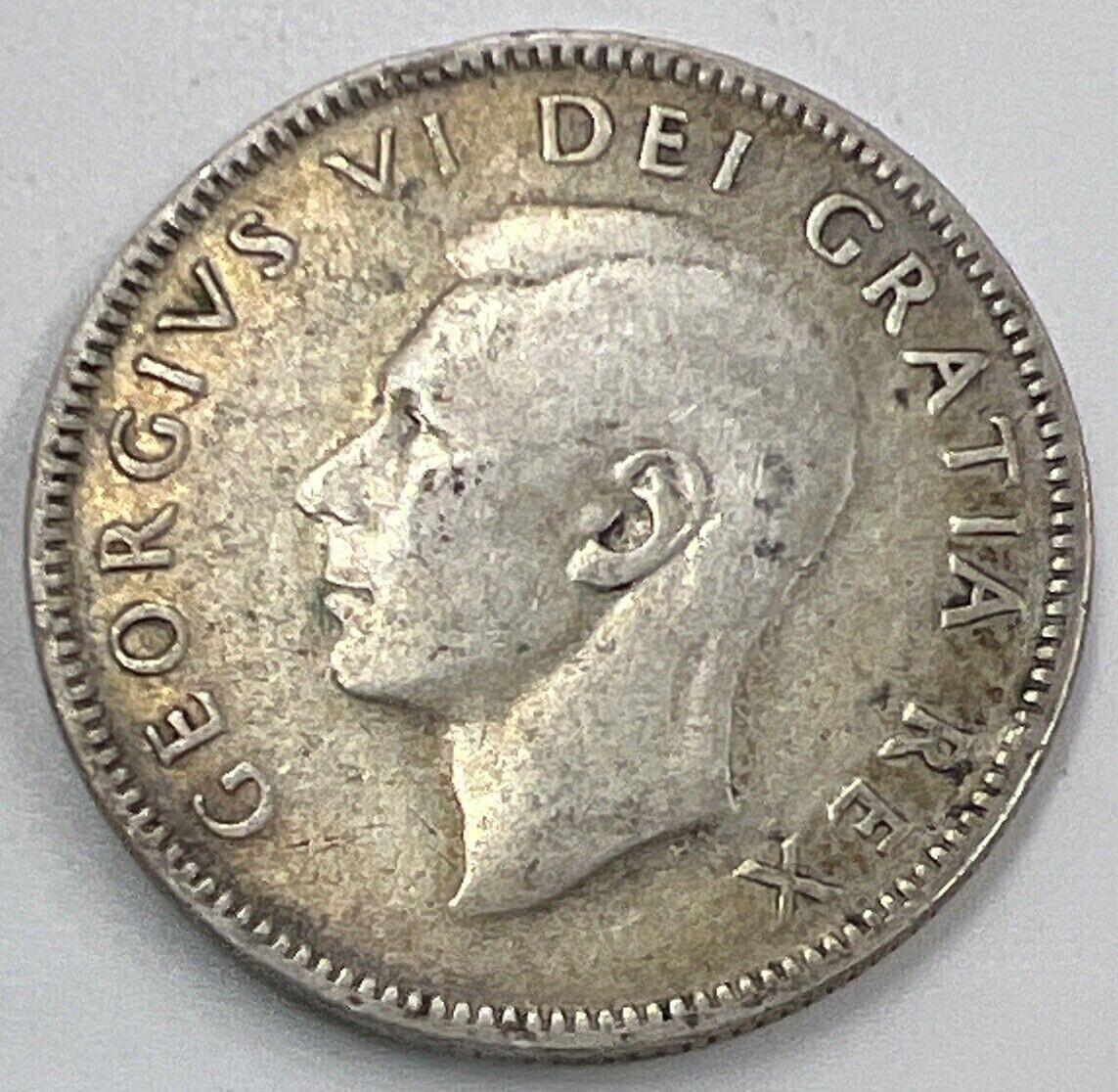 1950 Canadian 25 Cents Silver Coin | Collectable Grade | a1556