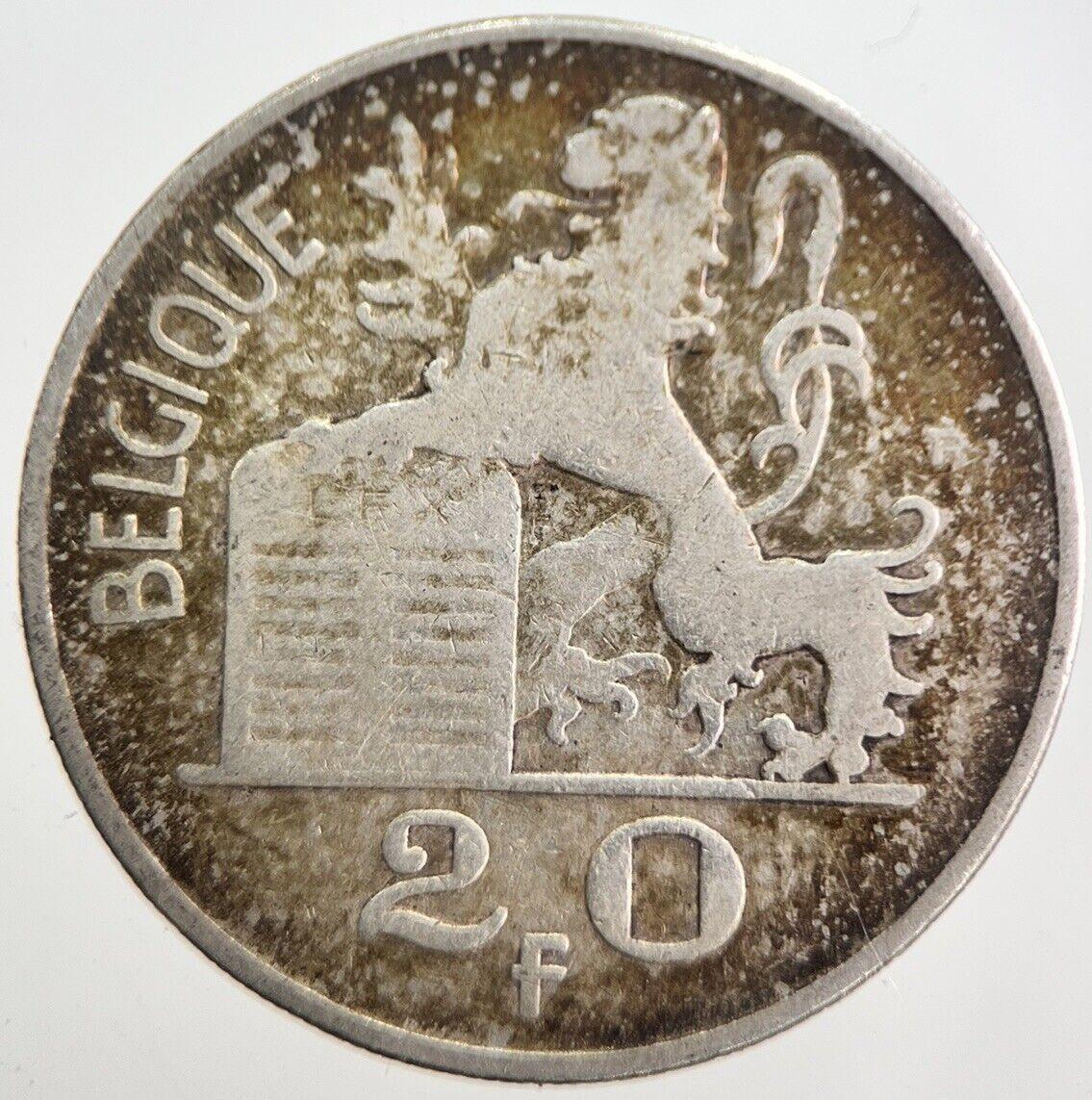1950 Belgium 20 Francs Silver Coin | Collectable Grade | a7613