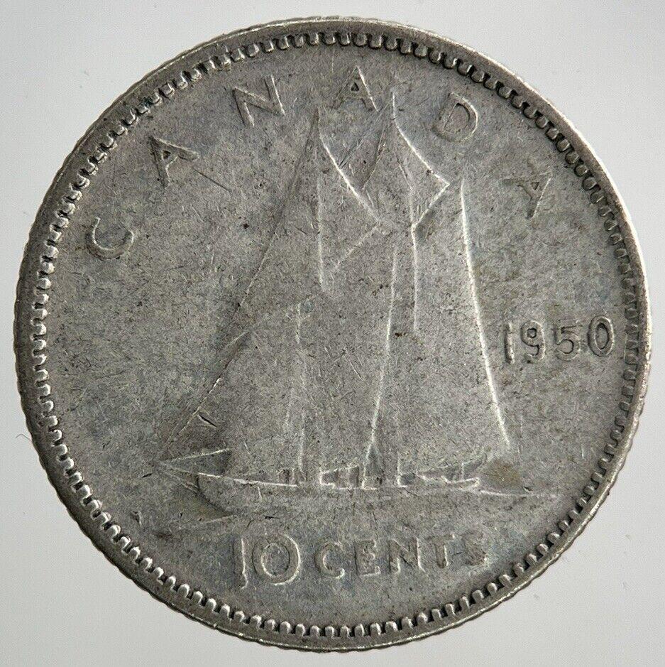 1950 Canada 10 Cents Silver Coin | Collectable Grade