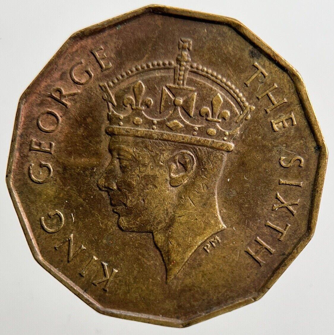 1950 Fiji Brass Threepence Coin | Fine Collectable Grade | a2123