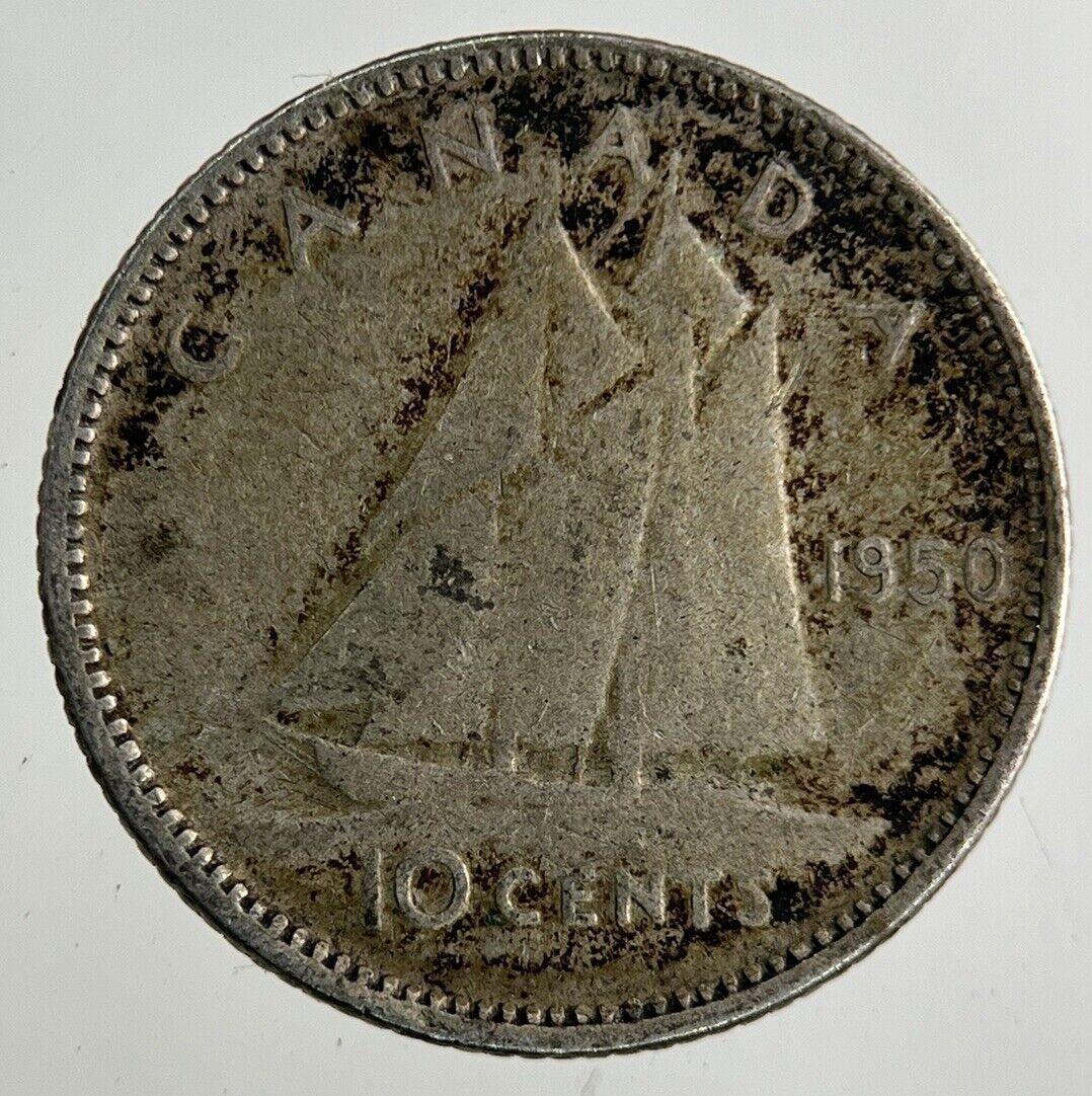 1950 Canada 10 Cents Silver Coin | Collectable Grade