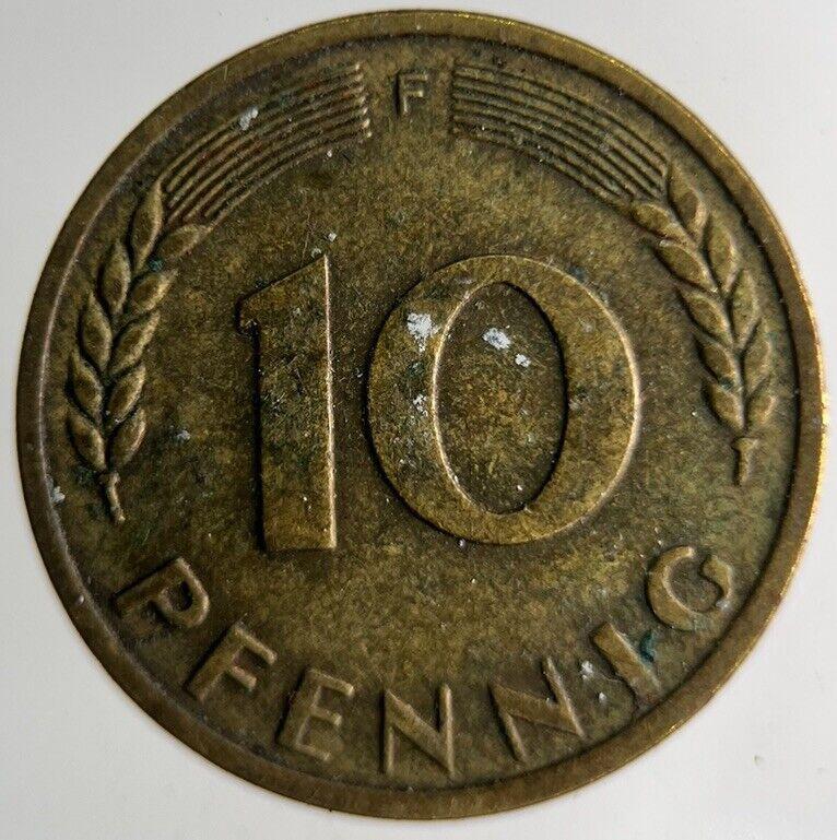1950 Germany 10 Pfennig Coin | Fine Collectable Grade