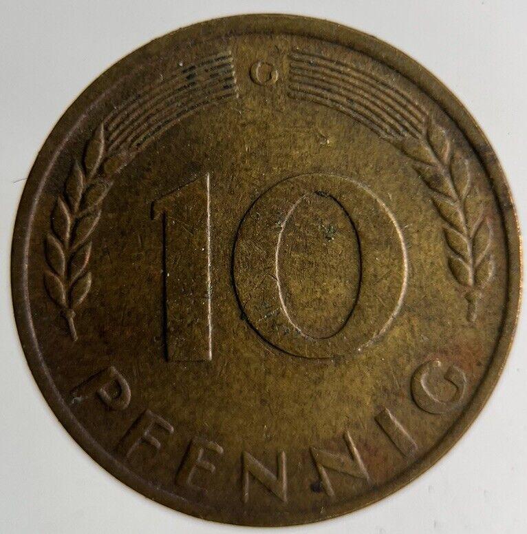 1950 Germany 10 Pfennig Coin | Fine Collectable Grade