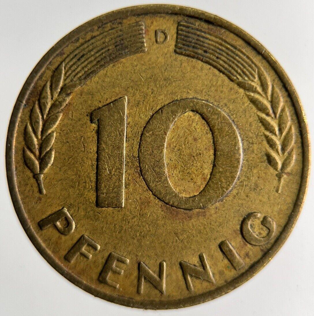 1950 Germany 10 Pfennig Coin | Fine Collectable Grade