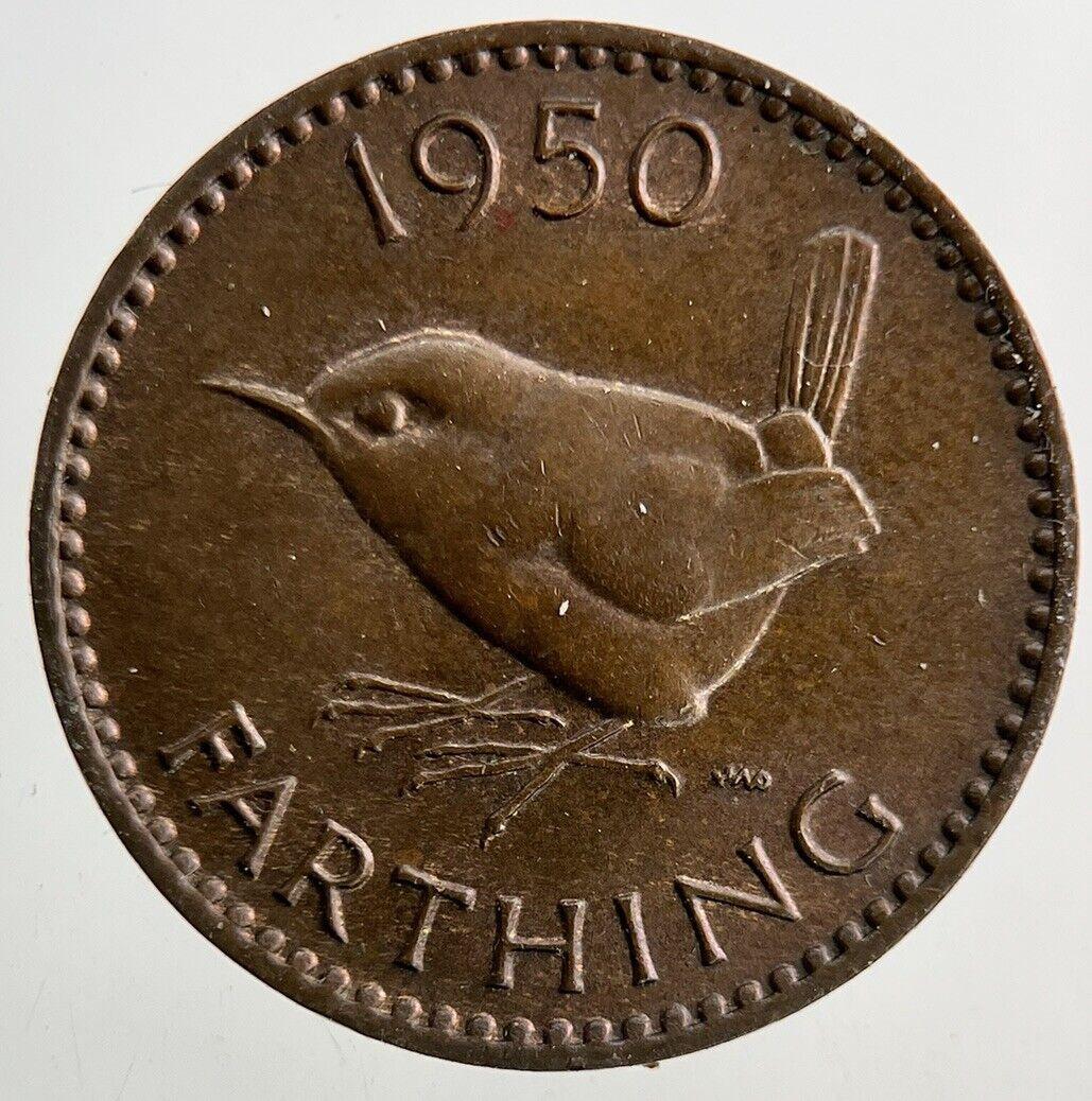 1950 George VI Wren Farthing Coin | Very High Grade