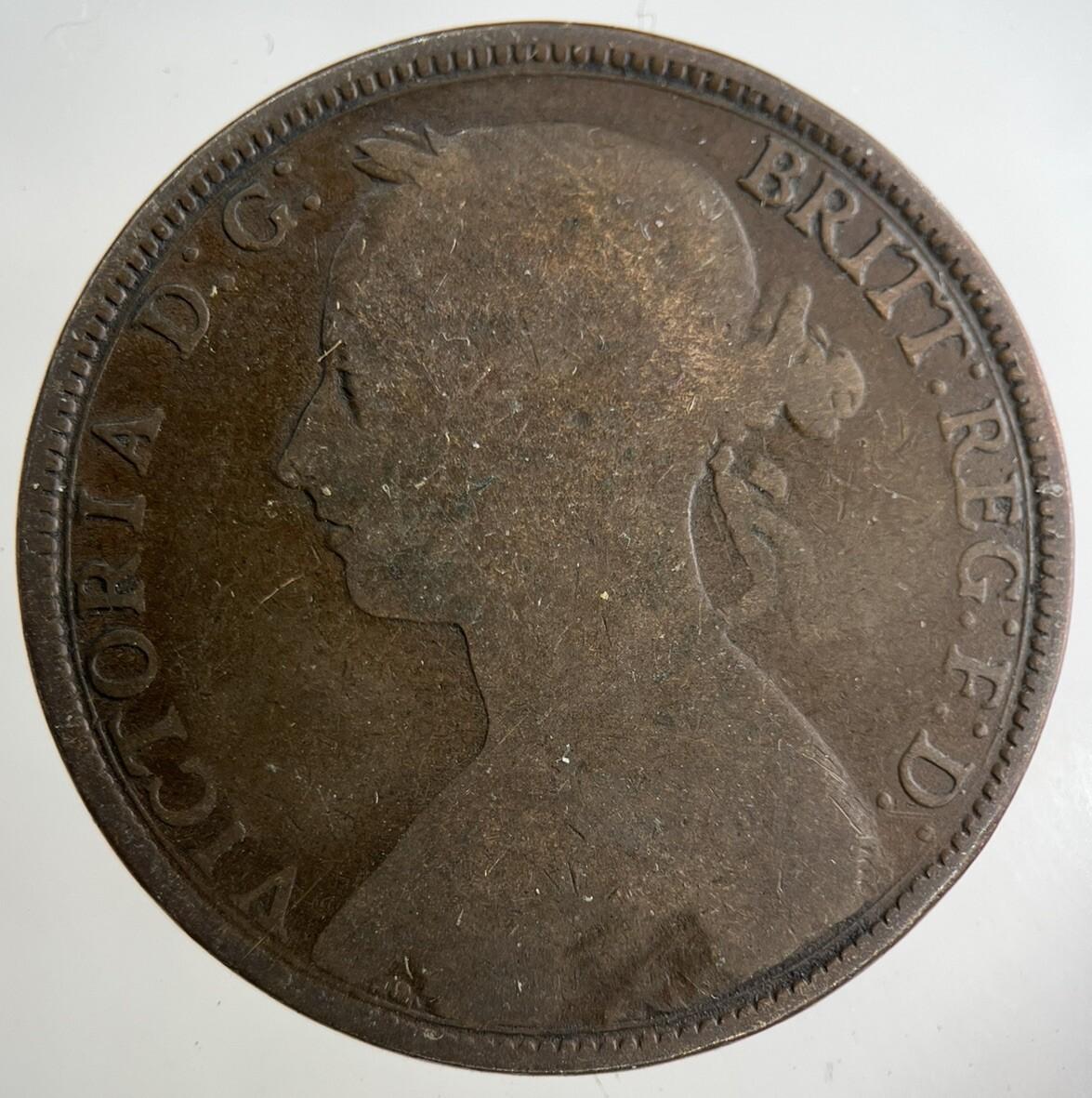 1893 Victoria One Penny Coin | Collectable Grade