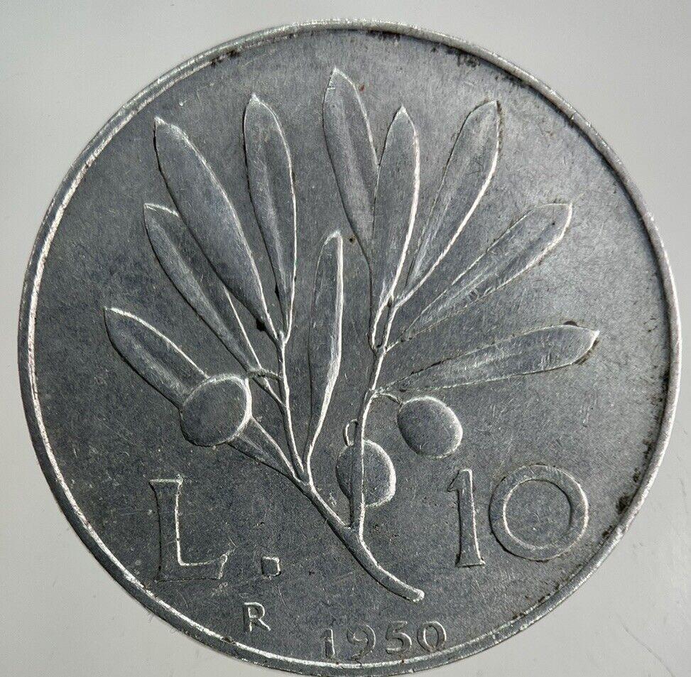 1950 Italy 10 Lira Coin | Fine Collectable Grade
