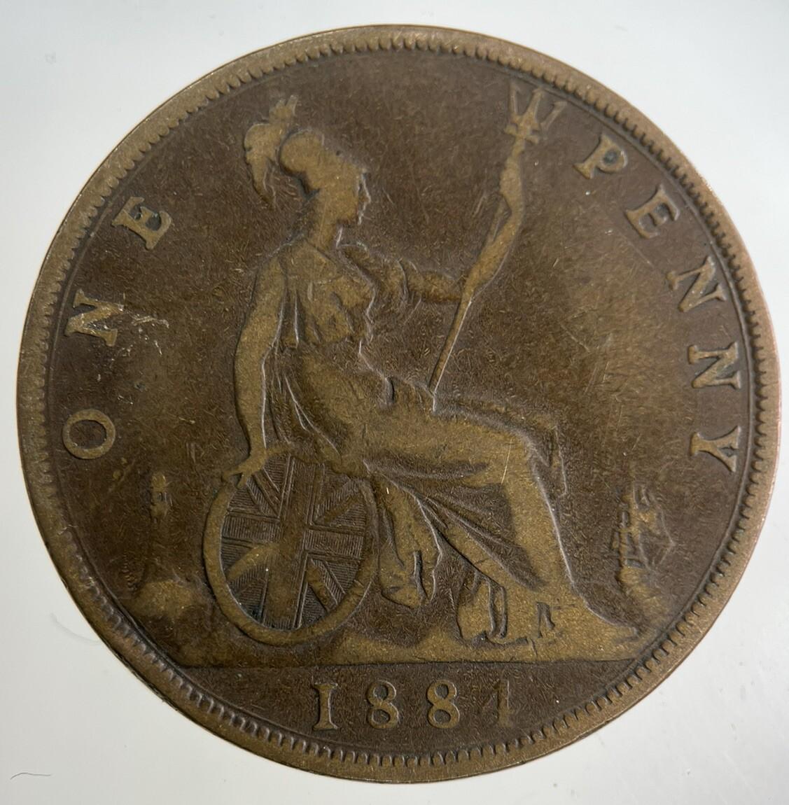 1884 Victoria One Penny Coin | Fine Collectable Grade