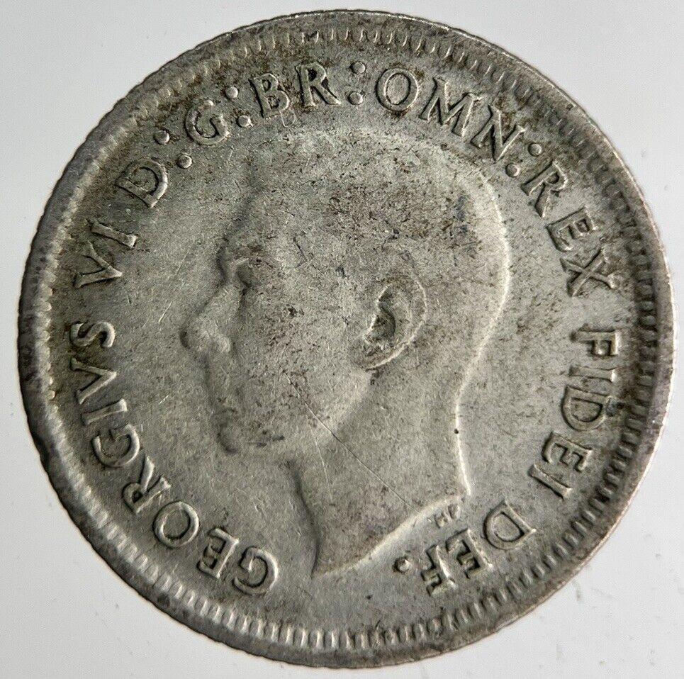 1951 Australia Sixpence Silver Coin | Fine Collectable Grade