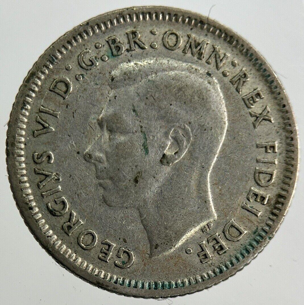 1951 Australia Sixpence Silver Coin | Fine Collectable Grade