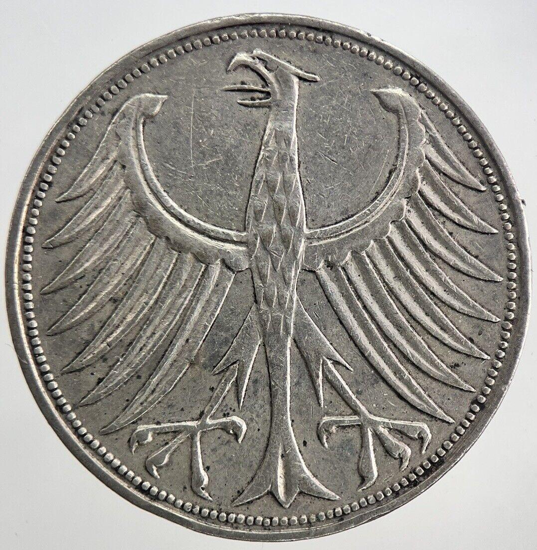 1951-F Germany 5 Mark Silver Coin | Fine Collectable Grade