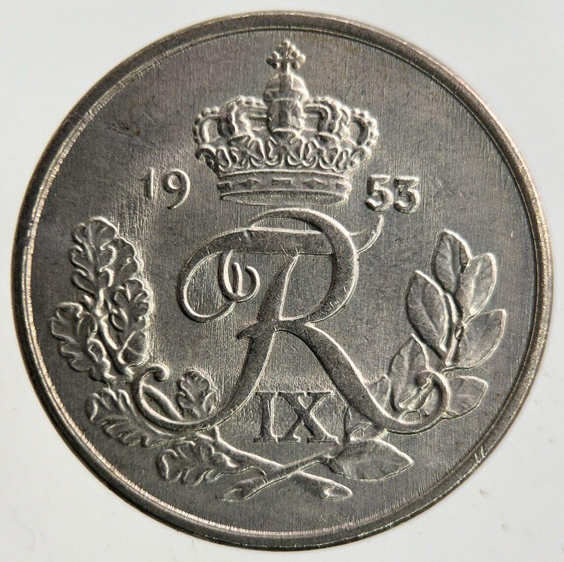 1953 Denmark 10 Ore Coin | Fine Collectable Grade