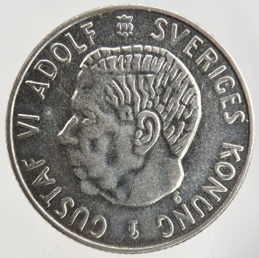 1953 Sweden 1 Krona Silver Coin | Fine Collectable Grade
