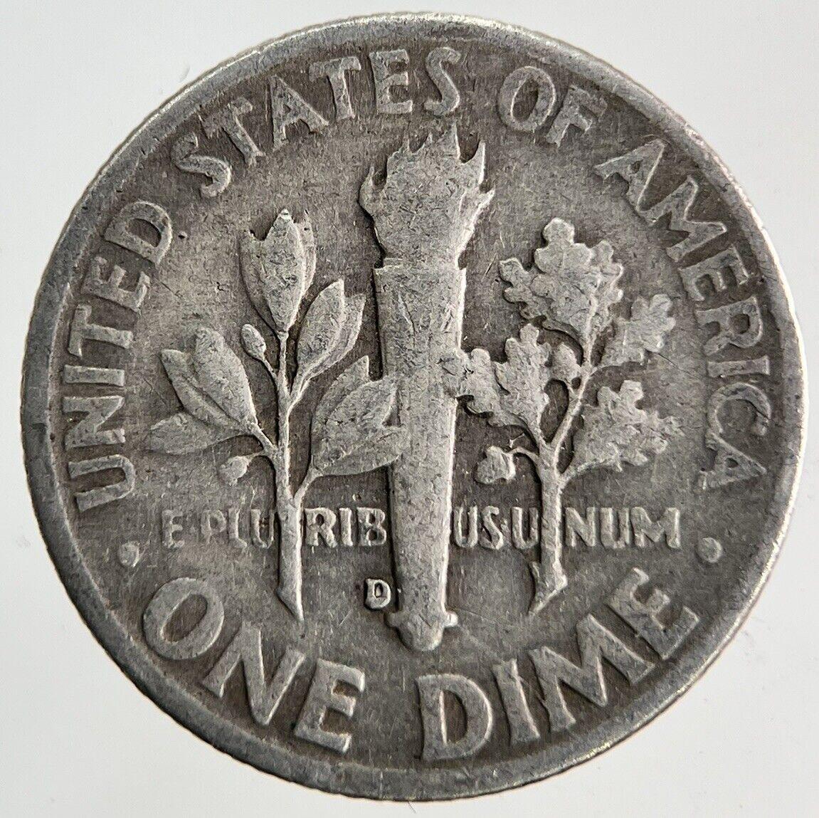 1953-D US USA Roosevelt Dime Silver Coin | Fine Collectable Grade