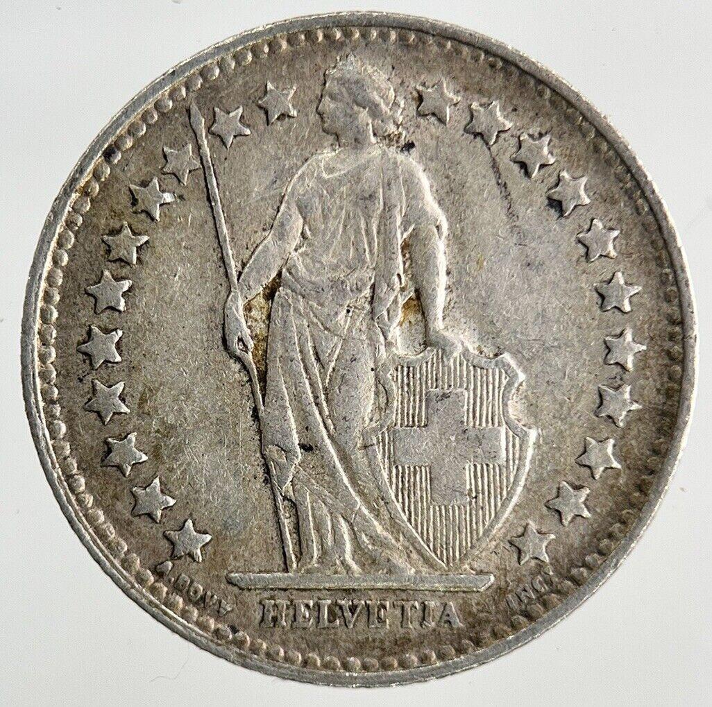1953 Switzerland Swiss 1/2 Half Franc Silver Coin | Fine Collectable Grade