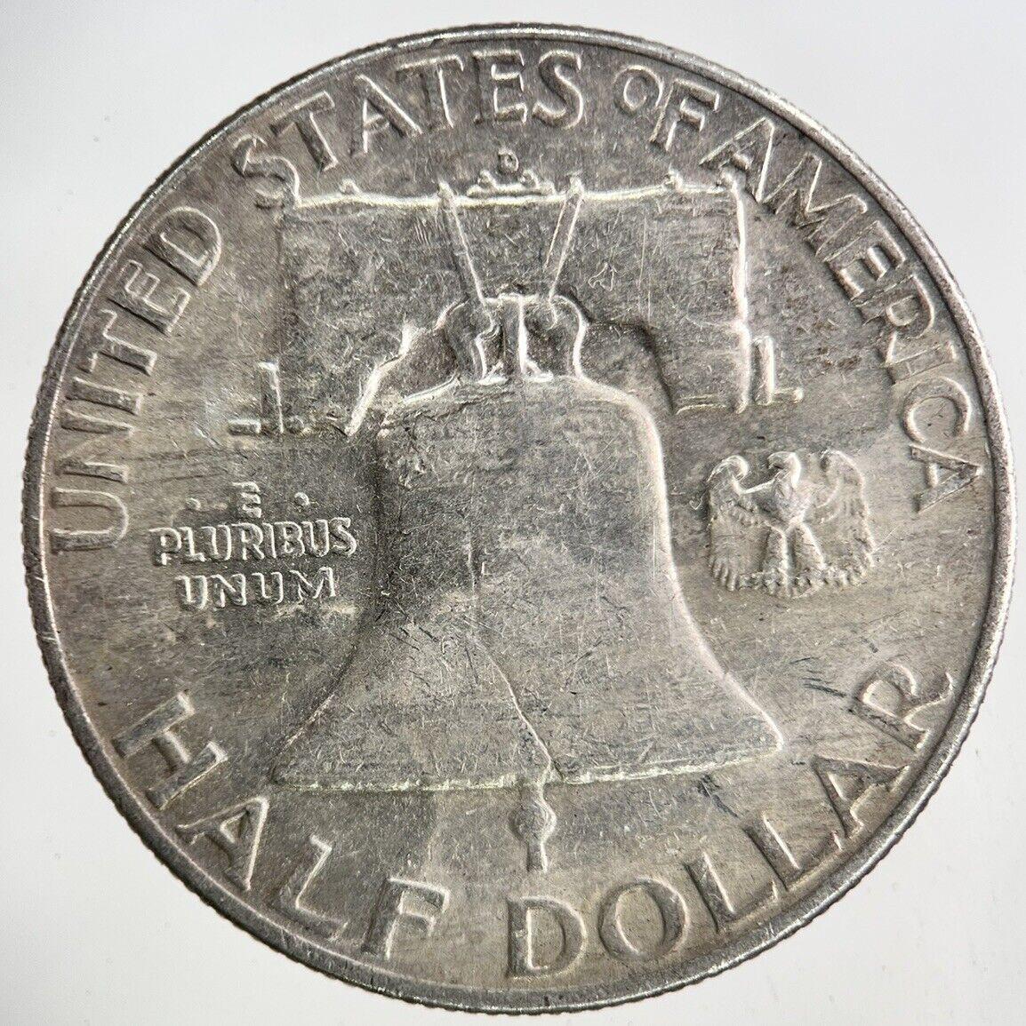 1953-D US USA Benjamin Silver Half Dollar Coin | Fine Collectable Grade