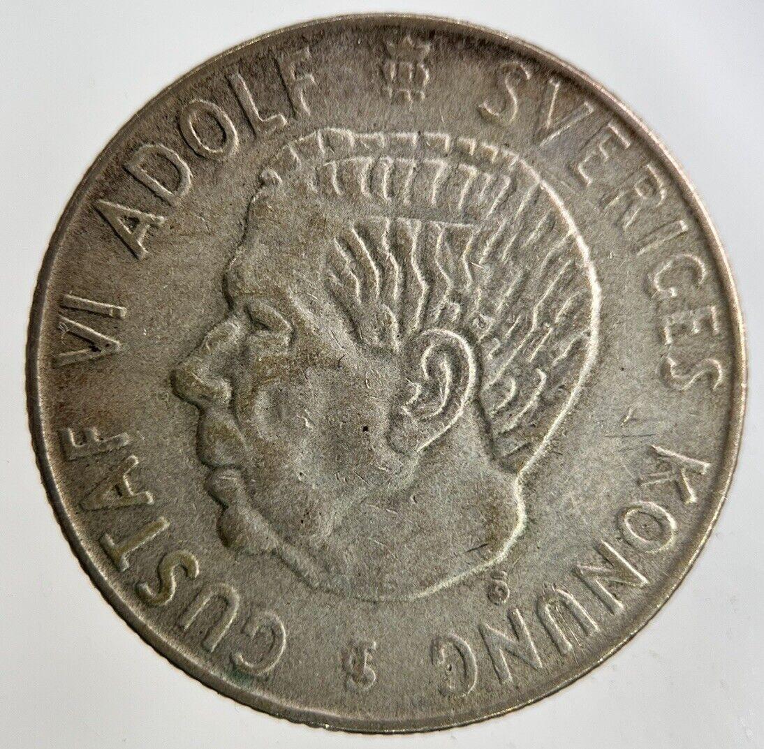 1954 Sweden 1 Krona Silver Coin | Fine Collectable Grade