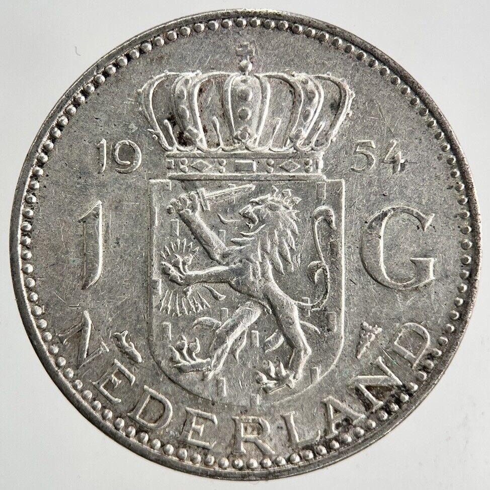 1954 Netherlands 1 Gulden Silver Coin | Fine Collectable Grade