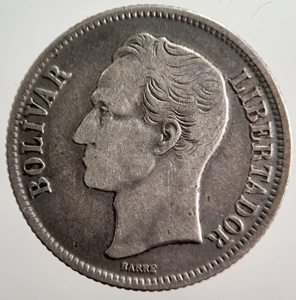 1954 Venezuela 1 Bolivar Silver Coin | Fine Collectable Grade | a3321