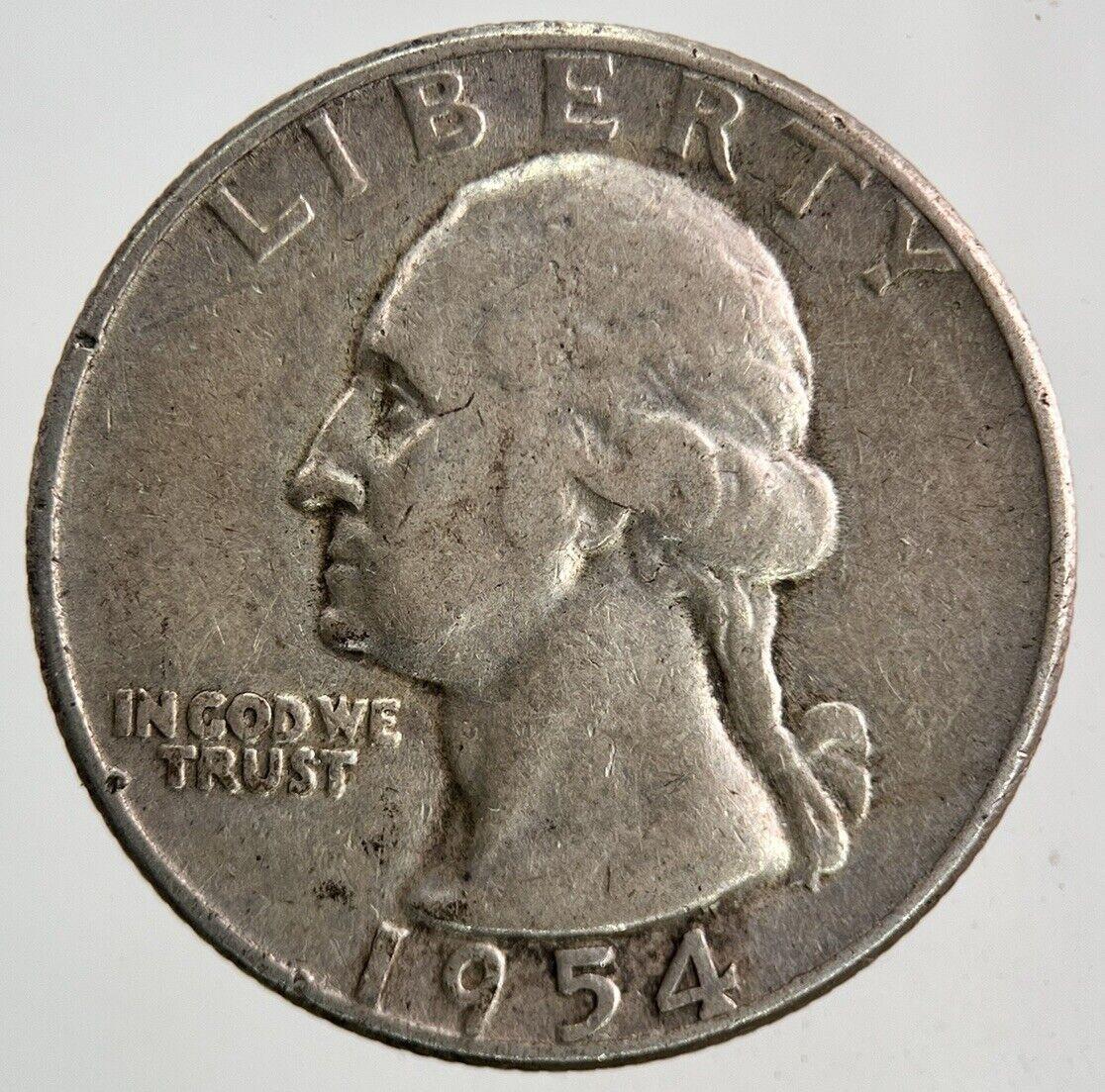 1954 US USA Quarter Dollar Silver Coin | Fine Collectable Grade