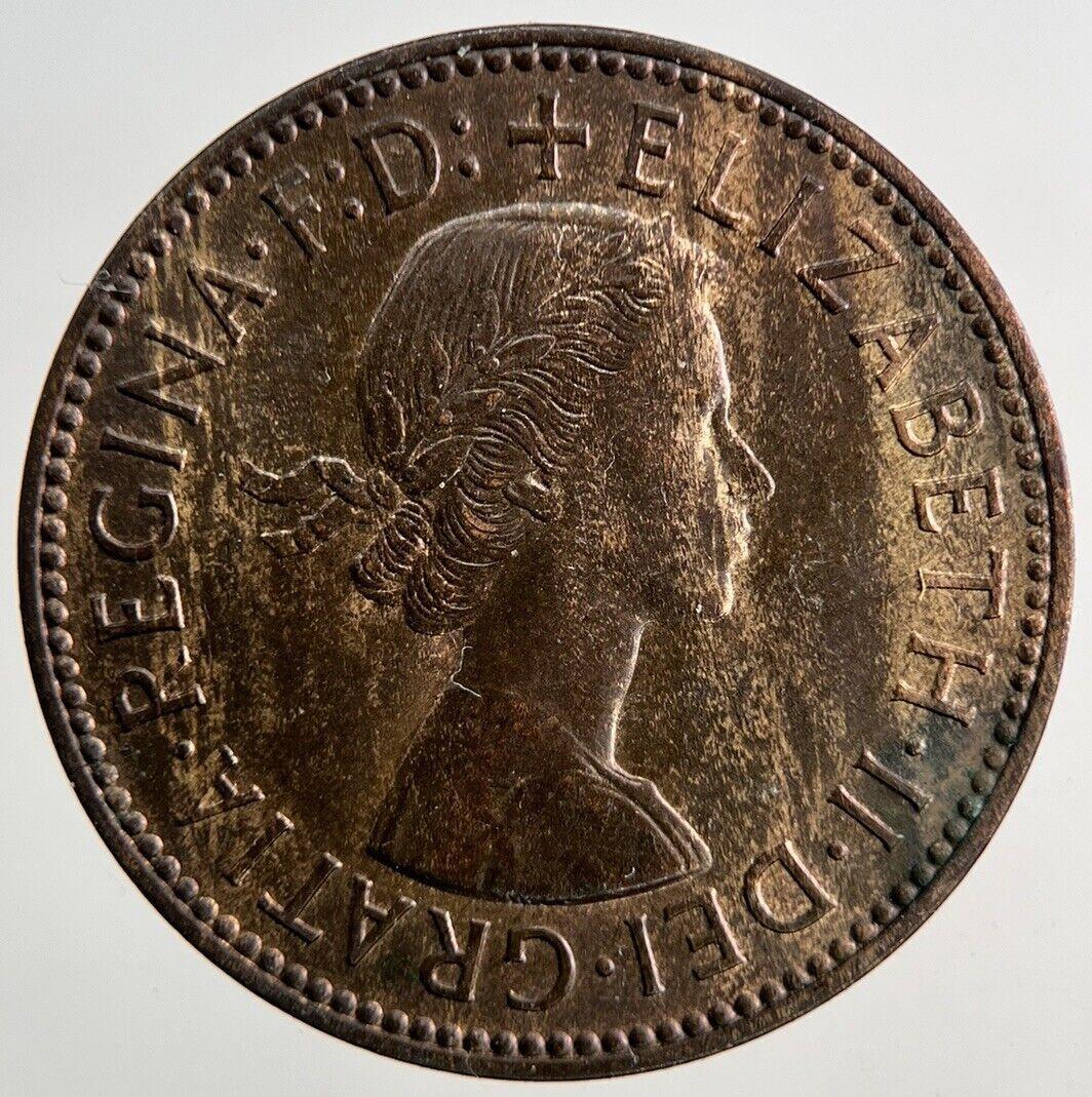1955 Elizabeth II 2nd Half-Penny Coin | Very Fine Grade