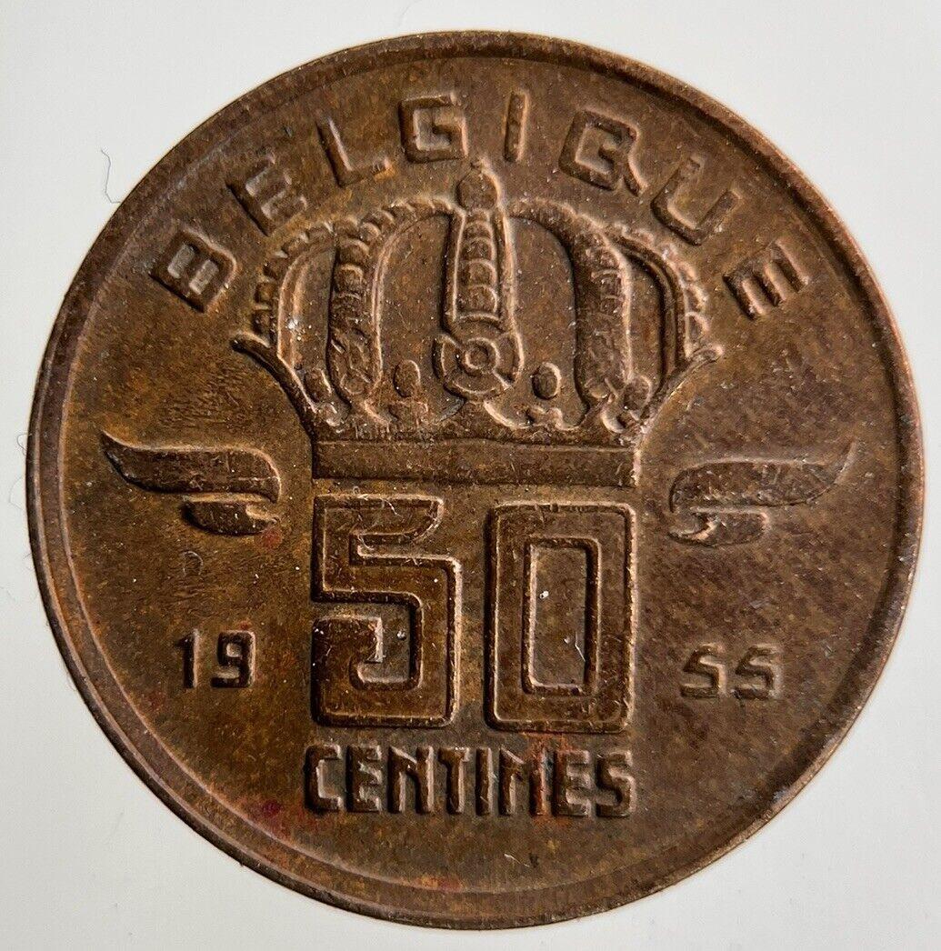 1955 Belgium 50 Centimes Coin | Fine Collectable Grade
