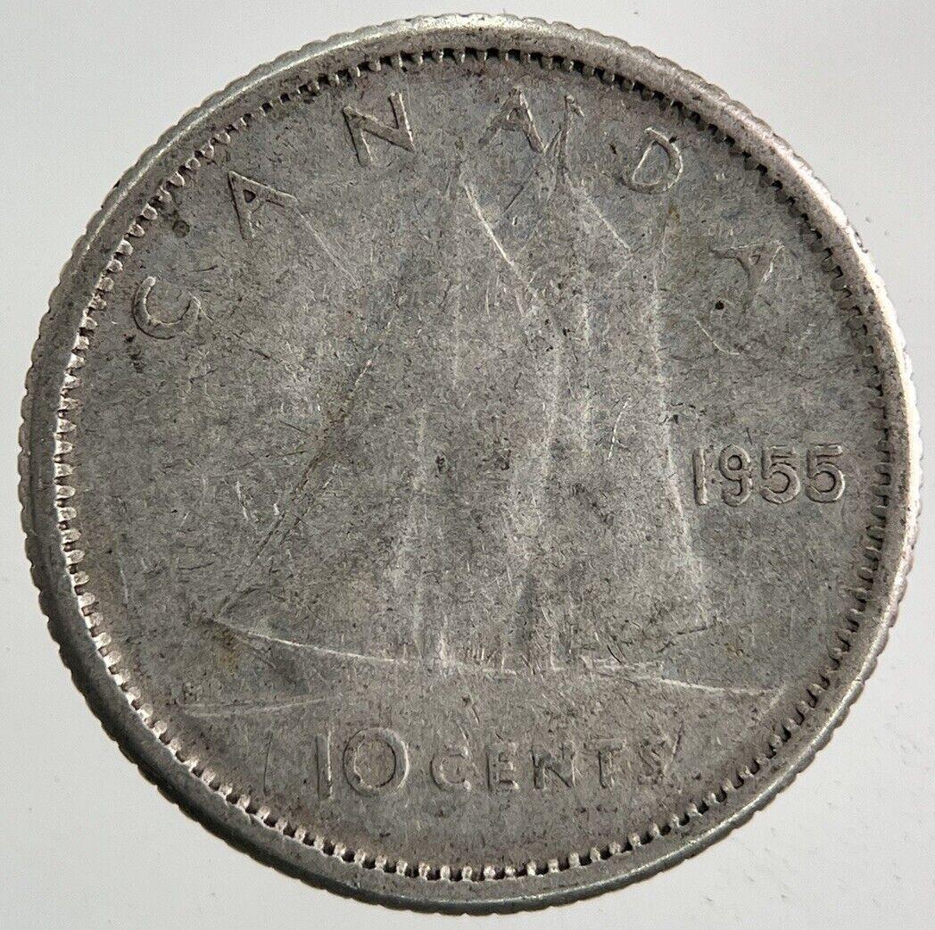 1955 Canada 10 Cents Silver Coin | Collectable Grade