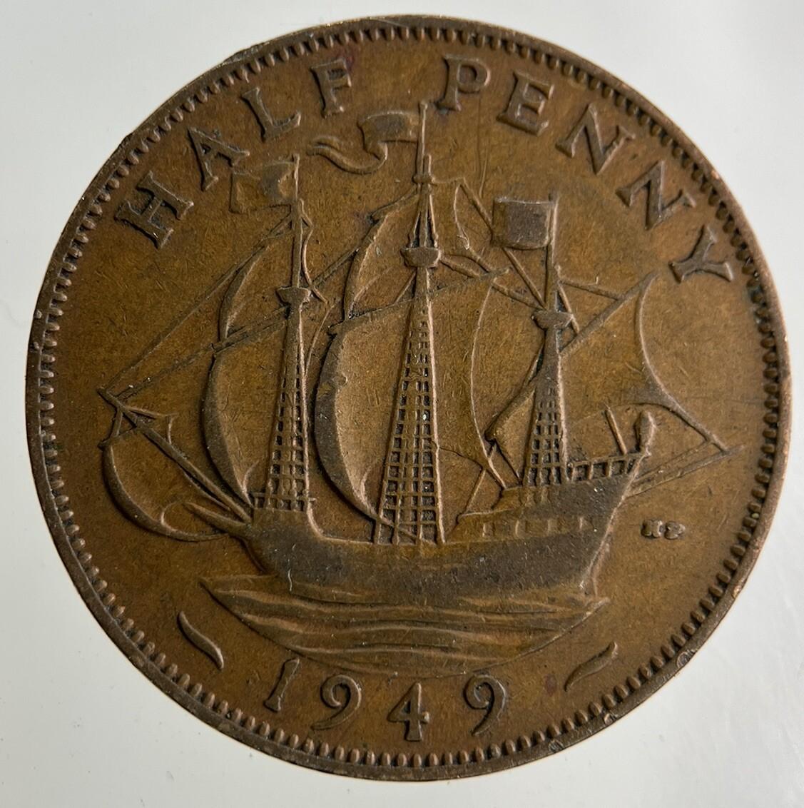 1949 George VI Half-Penny Coin | Collectable Grade