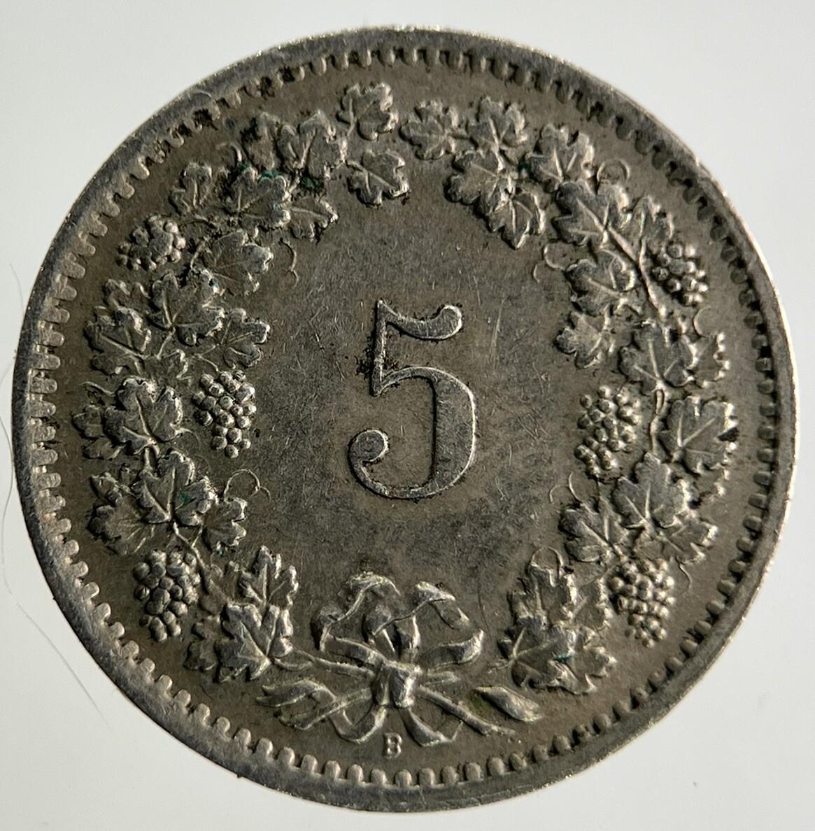 1967 Switzerland Swiss 5 Rappen Coin | Fine Collectable Grade