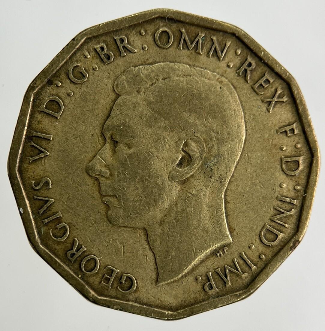 1942 George VI Brass Threepence Coin | Fine Collectable Grade