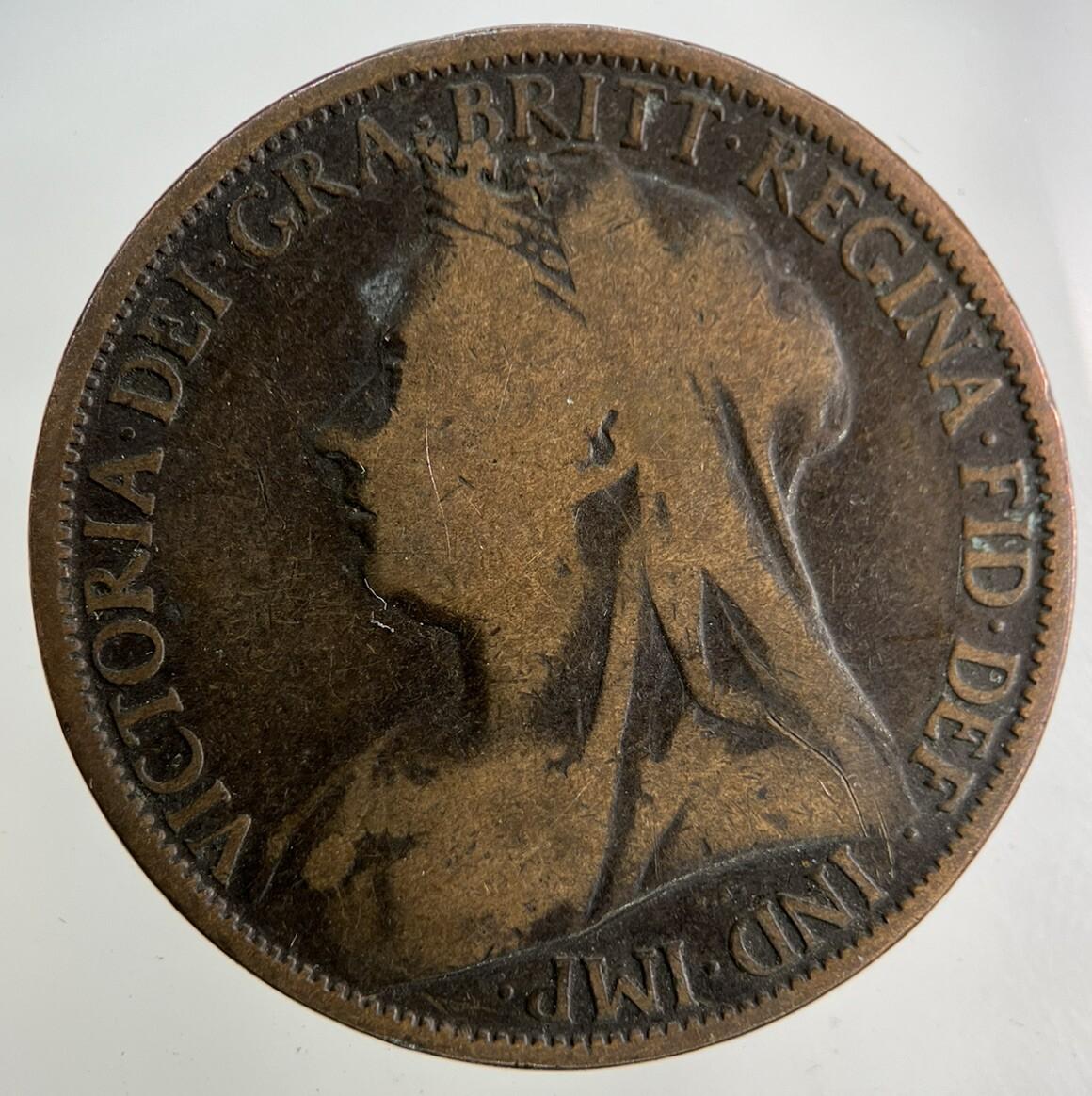 1896 Victoria One Penny Coin | Collectable Grade